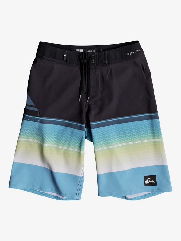 quiksilver, Boy's 8-16 Highline Slab 19" Boardshorts, CYAN BLUE (bkv6) 0 Boy's 8-16 Highline Slab 19" Boardshorts Blue EQBBS03244 Quiksilver