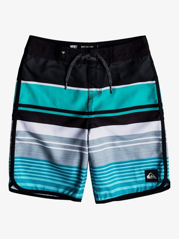 quiksilver, Boy's 8-16 Eye Scallop 18" Boardshorts, TYPHOON (bny6) 0 Boy's 8-16 Eye Scallop 18" Boardshorts Blue EQBBS03289 Quiksilver