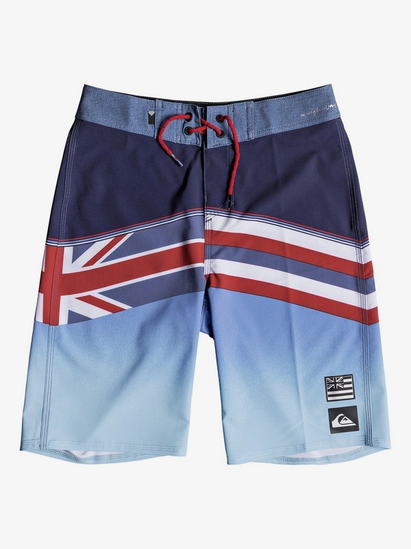 quiksilver, Boy's 8-16 Highline Hawaii Serious 19" Boardshorts, MEDIEVAL BLUE (bte6) 0 Boy's 8-16 Highline Hawaii Serious 19" Boardshorts Blue EQBBS03318 Quiksilver