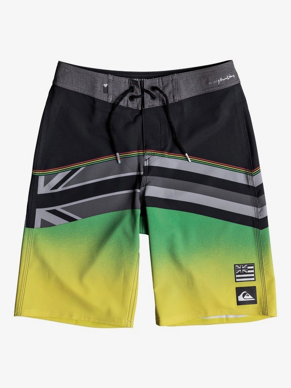 quiksilver, Boy's 8-16 Highline Hawaii Serious 19" Boardshorts, BLACK (kvj6) 0 Boy's 8-16 Highline Hawaii Serious 19" Boardshorts Black EQBBS03318 Quiksilver