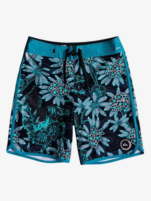 quiksilver, Boy's 8-16 Highline Silent Fury 17" Boardshorts, TYPHOON (bny6) 0 Boy's 8-16 Highline Silent Fury 17" Boardshorts Blue EQBBS03331 Quiksilver