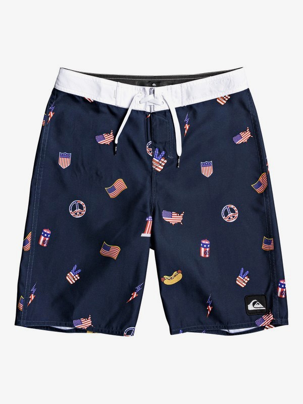quiksilver, Boy's 8-16 Everyday Hot Dog 18" Boardshorts, NAVY BLAZER (byj6) 0 Boy's 8-16 Everyday Hot Dog 18" Boardshorts Blue EQBBS03388 Quiksilver
