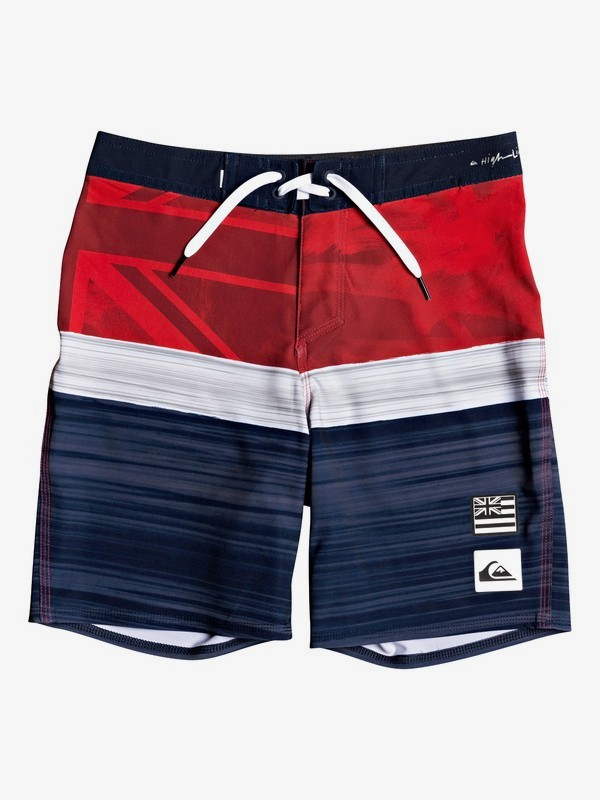 quiksilver, Boys 8-16 Highline Hawaii Blocked 19" Boardshorts, NAVY BLAZER (byj6) 0 Boys 8-16 Highline Hawaii Blocked 19" Boardshorts Blue EQBBS03428 Quiksilver
