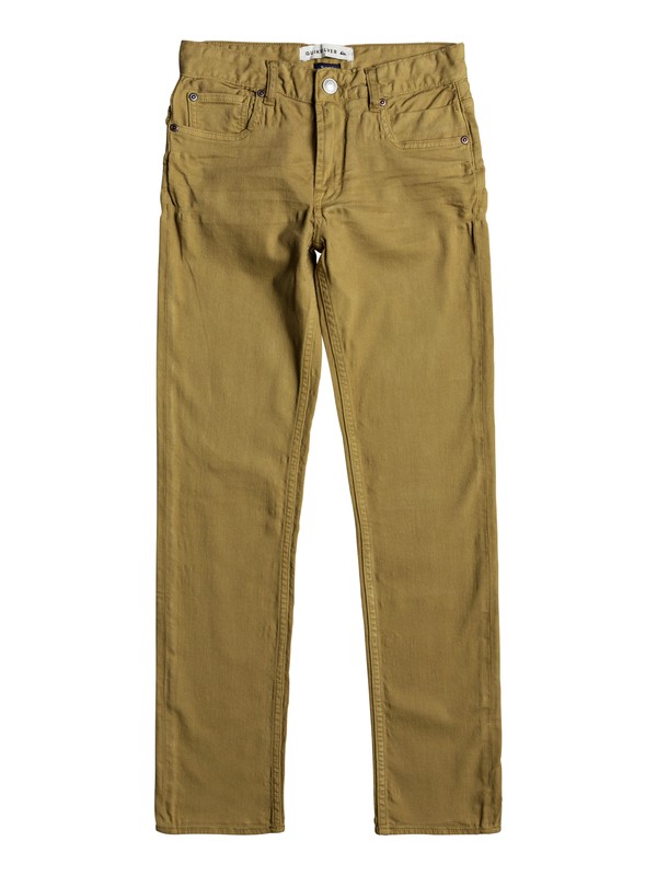 quiksilver, Distorsion Colors - Jean coupe slim pour Garçon 8-16 ans, BONE BROWN (cmt0) 0 Distorsion Colors - Jean coupe slim pour Garçon 8-16 ans Marron EQBDP03137 Quiksilver