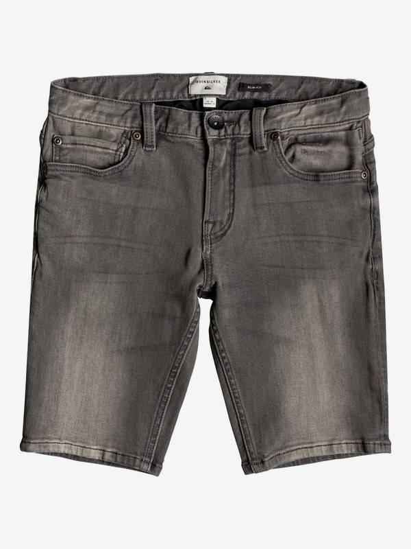 quiksilver, Distorsion Stone Grey - Short Vaquero para Chicos 8-16, STONE GREY (szpw) 0 Distorsion Stone Grey - Short Vaquero para Chicos 8-16 Gris EQBDS03056 Quiksilver