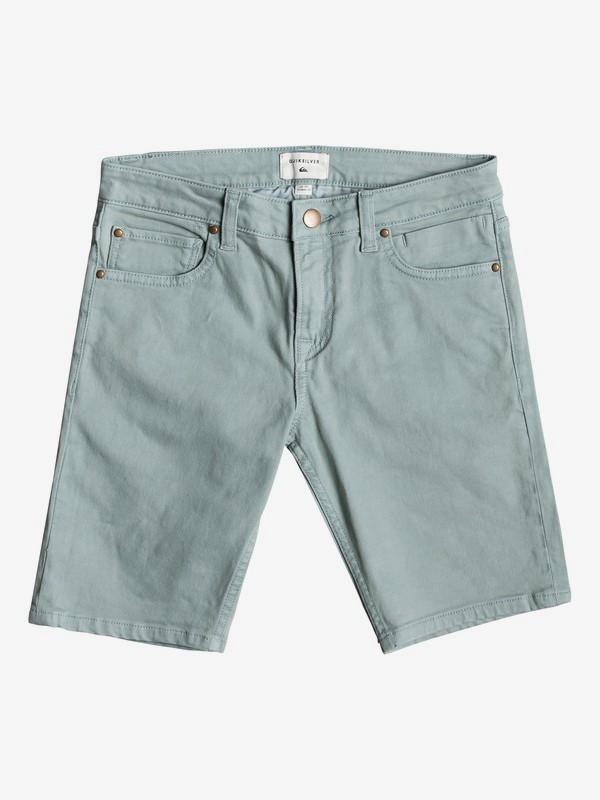 quiksilver, Distorsion Colours - Short Vaquero para Chicos 8-16, STORMY SEA (blh0) 0 Distorsion Colours - Short Vaquero para Chicos 8-16 Azul EQBDS03058 Quiksilver