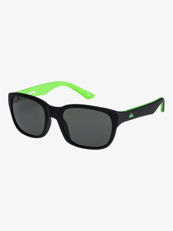 quiksilver, Salty - Gafas de Sol para Chicos 3-7, RUBBERIZED BLACK/GREY (xkss) 0 Salty - Gafas de Sol para Chicos 3-7 Negro EQBEY03000 Quiksilver