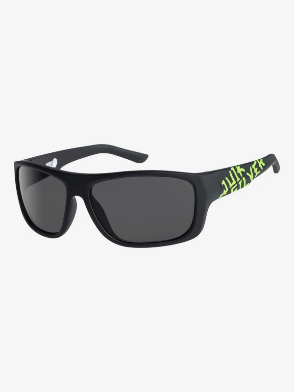 quiksilver, Arlo - Gafas de Sol para Chicos 3-7, SHINY BLACK-PRINT/ GREY (xsks) 0 Arlo - Gafas de Sol para Chicos 3-7 Gris EQBEY03005 Quiksilver