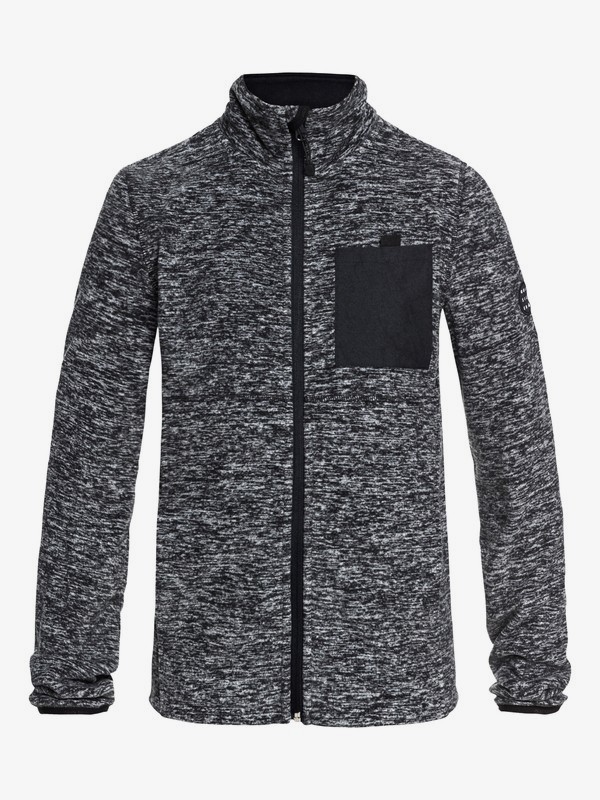 quiksilver, Butter - Polaire technique zippée pour Garçon 8-16 ans, BLACK HEATHER (kvjh) 0 Butter - Polaire technique zippée pour Garçon 8-16 ans Noir EQBFT03438 Quiksilver