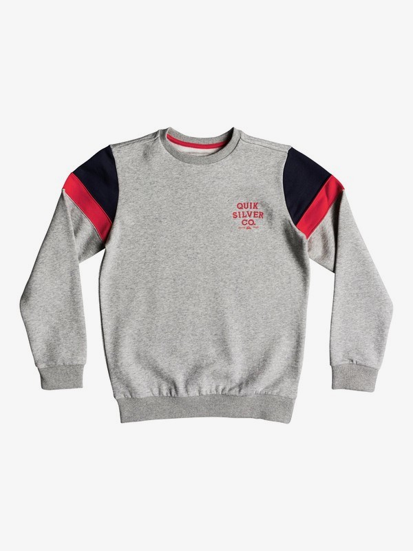 quiksilver, Kumano Kodo - Sweatshirt pour Garçon 8-16 ans, LIGHT GREY HEATHER (sjsh) 0 Kumano Kodo - Sweatshirt pour Garçon 8-16 ans Gris EQBFT03451 Quiksilver