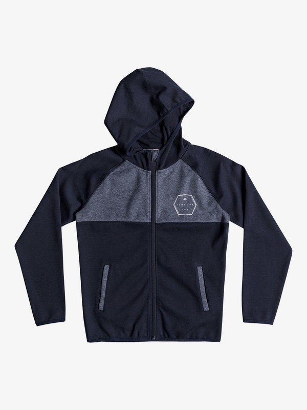quiksilver, Izu Sula - Sweat à capuche zippé en matière contrecollée pour Garçon 8-16 ans, NAVY BLAZER HEATHER (byjh) 0 Izu Sula - Sweat à capuche zippé en matière contrecollée pour Garçon 8-16 ans Bleu EQBFT03452 Quiksilver