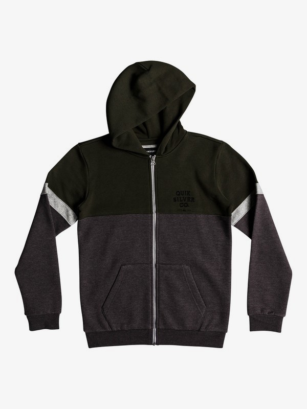 quiksilver, Kumano Kodo - Sweat à capuche zippé pour Garçon 8-16 ans, FOREST NIGHT (csn0) 0 Kumano Kodo - Sweat à capuche zippé pour Garçon 8-16 ans Marron EQBFT03463 Quiksilver