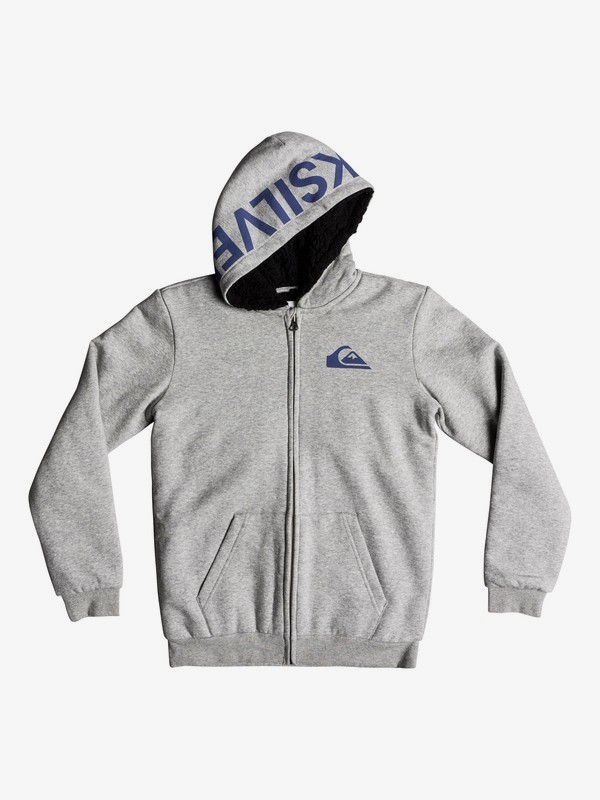 quiksilver, Флисовая толстовка на молнии Best Wave Sherpa, LIGHT GREY HEATHER (sjsh) 0 Флисовая толстовка на молнии Best Wave Sherpa Серый EQBFT03467 Quiksilver