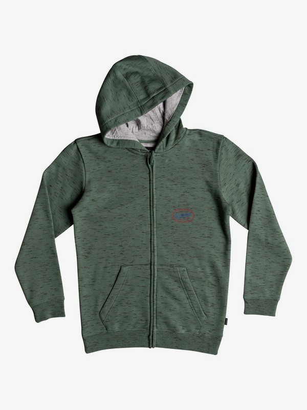quiksilver, Living On The Edge - Sweat à capuche zippé pour Garçon 8-16 ans, DARK FOREST HEATHER (bpgh) 0 Living On The Edge - Sweat à capuche zippé pour Garçon 8-16 ans Bleu EQBFT03470 Quiksilver