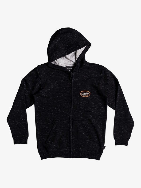 quiksilver, Living On The Edge - Sweat à capuche zippé pour Garçon 8-16 ans, DARK GREY HEATHER (krph) 0 Living On The Edge - Sweat à capuche zippé pour Garçon 8-16 ans Noir EQBFT03470 Quiksilver