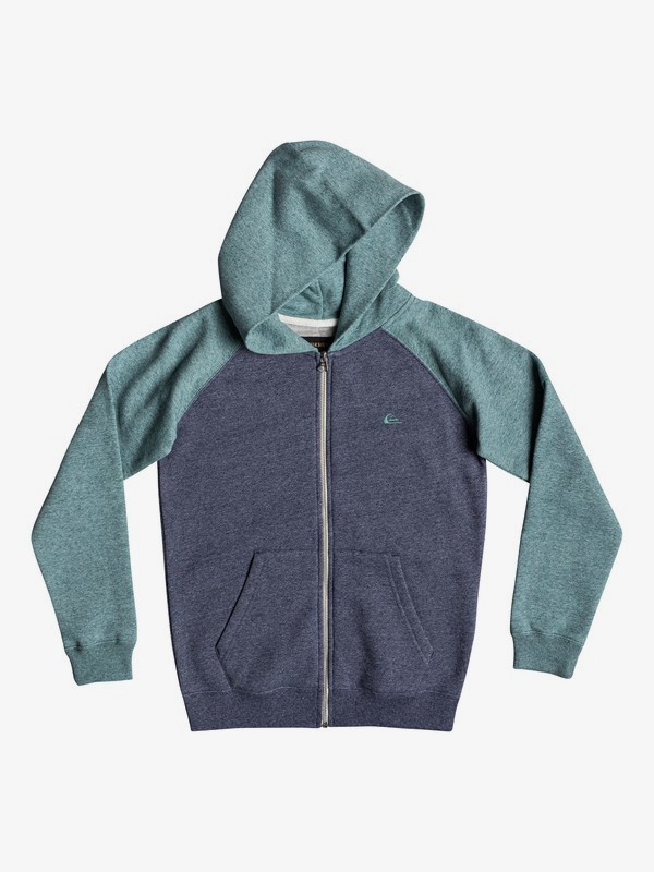 quiksilver, Детская толстовка на молнии Everyday, MEDIEVAL BLUE STORMY SEA HTH (xbsb) 0 Детская толстовка на молнии Everyday Синий EQBFT03472 Quiksilver