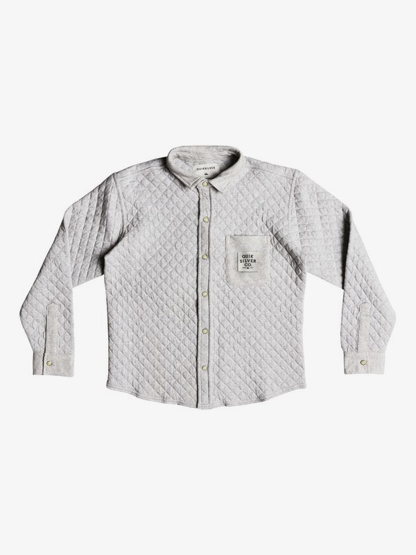 quiksilver, Kaawa - Long Sleeve Shirt for Boys 8-16, LIGHT GREY HEATHER (sjsh) 0 Kaawa - Long Sleeve Shirt for Boys 8-16 Grey EQBFT03478 Quiksilver