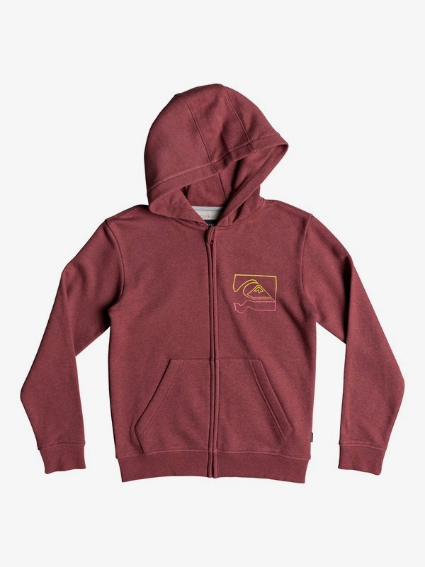 quiksilver, Boy's 8-16 Diamond Zip Hoodie, GARNET HEATHER (rqkh) 0 Boy's 8-16 Diamond Zip Hoodie Red EQBFT03483 Quiksilver