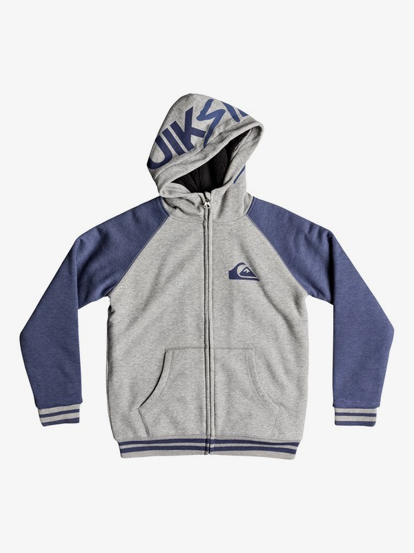 quiksilver, Boy's 8-16 Juwa Sherpa Zip Hoodie, BIJOU BLUE HEATHER (bngh) 0 Boy's 8-16 Juwa Sherpa Zip Hoodie Blue EQBFT03484 Quiksilver