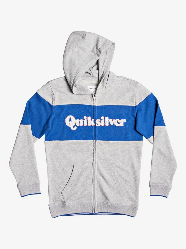quiksilver, Power Slash - Zip-Up Hoodie for Boys 8-16, LIGHT GREY HEATHER (sjsh) 0 Power Slash - Zip-Up Hoodie for Boys 8-16 Grey EQBFT03495 Quiksilver