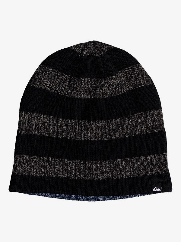 quiksilver, Quiksilver - Reversible Beanie for Boys 8-16, BLACK (kvj0) 0 Quiksilver - Reversible Beanie for Boys 8-16 Black EQBHA03040 Quiksilver