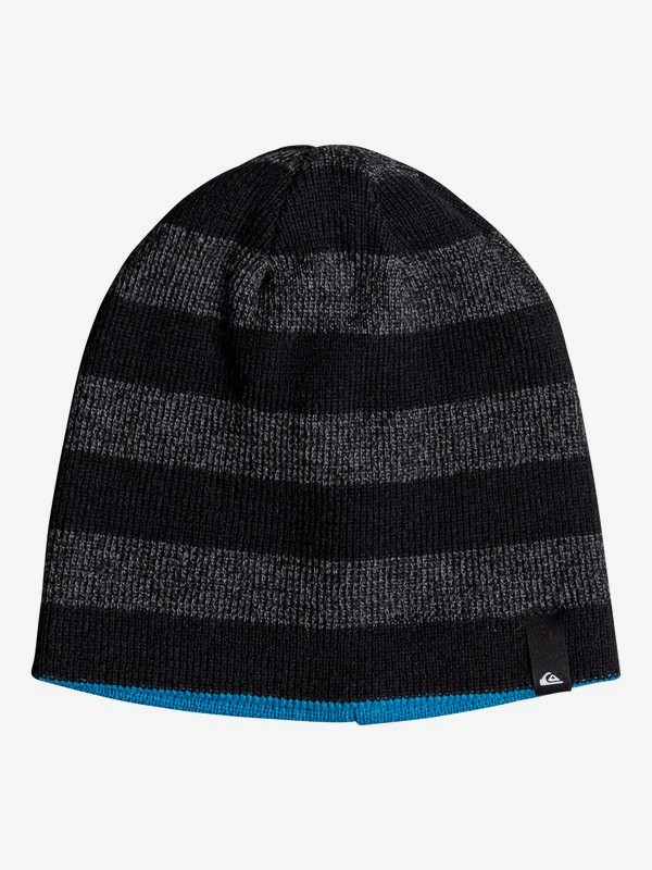 quiksilver, Boy's 8-16 Stripe Reversible Beanie, BLACK (kvj0) 0 Boy's 8-16 Stripe Reversible Beanie Black EQBHA03041 Quiksilver