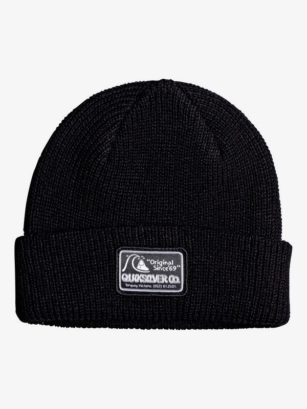 quiksilver, Performed Patch - Bonnet à revers pour Garçon 8-16 ans, BLACK (kvj0) 0 Performed Patch - Bonnet à revers pour Garçon 8-16 ans Noir EQBHA03051 Quiksilver