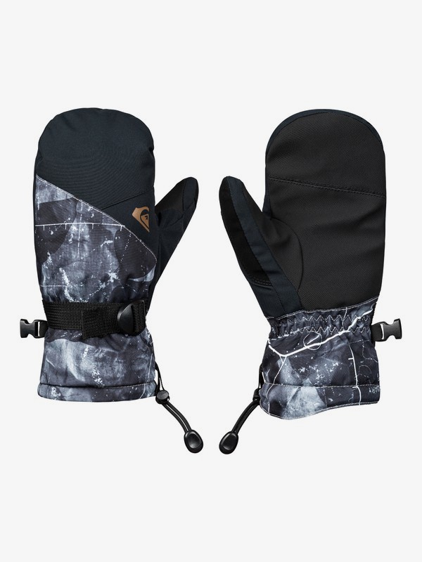 quiksilver, Boy's 8-16 Mission Snowboard/Ski Mittens, BLACK_TANNENBAUM (kvj8) 0 Boy's 8-16 Mission Snowboard/Ski Mittens Black EQBHN03024 Quiksilver