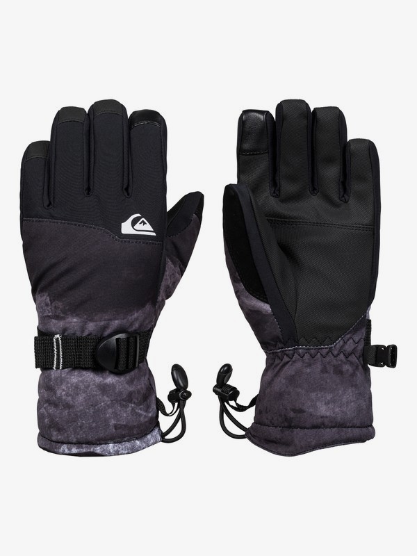 quiksilver, Boy's 8-16 Mission Snowboard/Ski Gloves, BLACK MATTE PAINTING (kvm9) 0 Boy's 8-16 Mission Snowboard/Ski Gloves Black EQBHN03026 Quiksilver