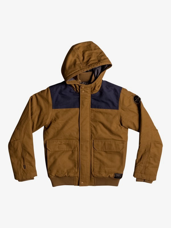 quiksilver, Brooks Island DWR - Chaqueta bomber resistente al agua con capucha para Chicos 8-16, RUBBER (cpp0) 0 Brooks Island DWR - Chaqueta bomber resistente al agua con capucha para Chicos 8-16 Marron EQBJK03125 Quiksilver
