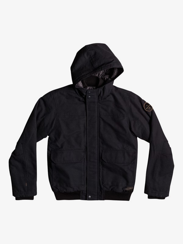 quiksilver, Brooks Island DWR - Chaqueta bomber resistente al agua con capucha para Chicos 8-16, BLACK (kvj0) 0 Brooks Island DWR - Chaqueta bomber resistente al agua con capucha para Chicos 8-16 Negro EQBJK03125 Quiksilver