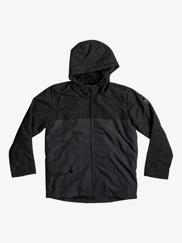 quiksilver, Wanna DWR - Water-Repellent Hooded Jacket for Boys 8-16, TARMAC (kta0) 0 Wanna DWR - Water-Repellent Hooded Jacket for Boys 8-16 Black EQBJK03136 Quiksilver