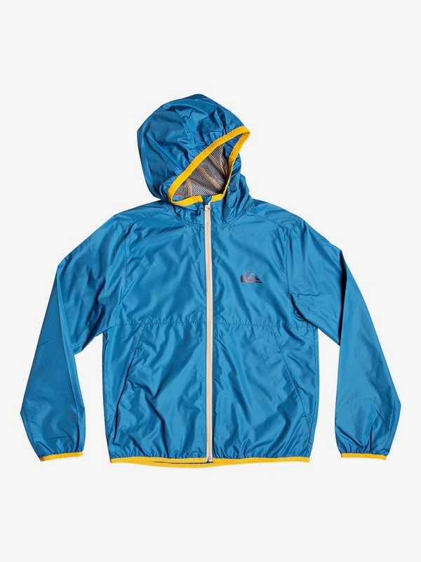 quiksilver, Contrasted - Corta-vientos Repelente al Agua con Capucha para Chicos 8-16, SOUTHERN OCEAN (bpb0) 0 Contrasted - Corta-vientos Repelente al Agua con Capucha para Chicos 8-16 Azul EQBJK03138 Quiksilver