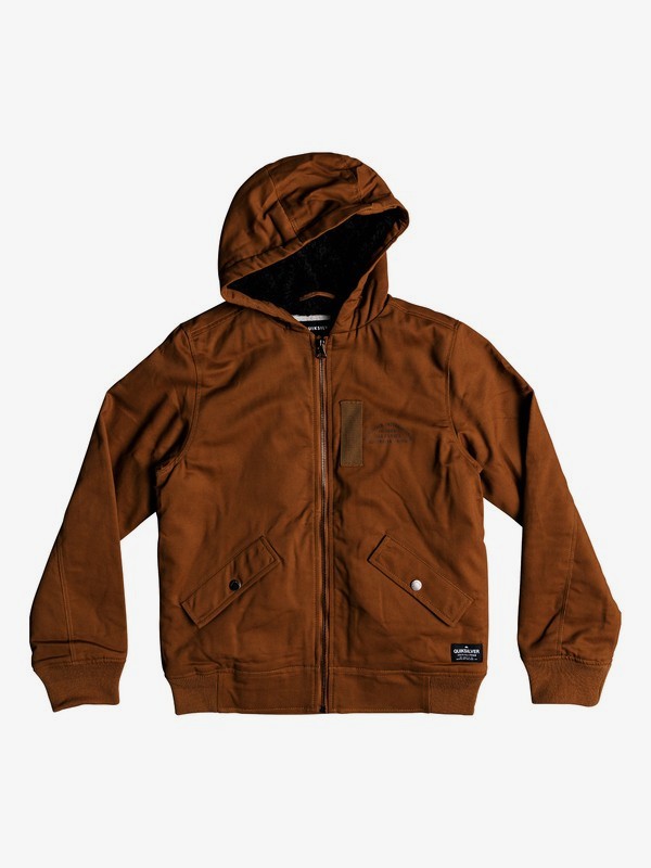 quiksilver, Hana Go - Chaqueta resistente al agua con capucha para Chicos 8-16, RUBBER (cpp0) 0 Hana Go - Chaqueta resistente al agua con capucha para Chicos 8-16 Marron EQBJK03155 Quiksilver