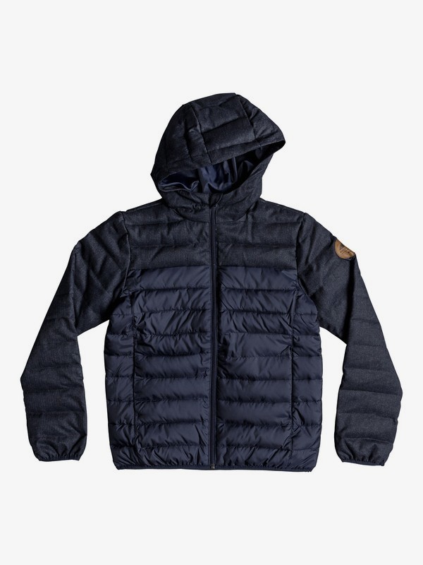 quiksilver, Scaly Mix - Veste chaude à capuche déperlante pour Garçon 8-16 ans, NAVY BLAZER (byj0) 0 Scaly Mix - Veste chaude à capuche déperlante pour Garçon 8-16 ans Bleu EQBJK03156 Quiksilver