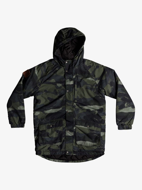 quiksilver, Mitake Smash - Parka à capuche déperlante pour Garçon 8-16 ans, FOUR LEAF CLOVER CAMO S318 (gph6) 0 Mitake Smash - Parka à capuche déperlante pour Garçon 8-16 ans Vert EQBJK03163 Quiksilver
