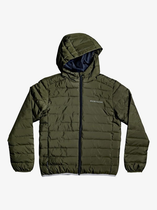 quiksilver, Scaly - Doudoune à capuche pour Garçon 8-16 ans, DEEP DEPTHS (czc0) 0 Scaly - Doudoune à capuche pour Garçon 8-16 ans Marron EQBJK03176 Quiksilver