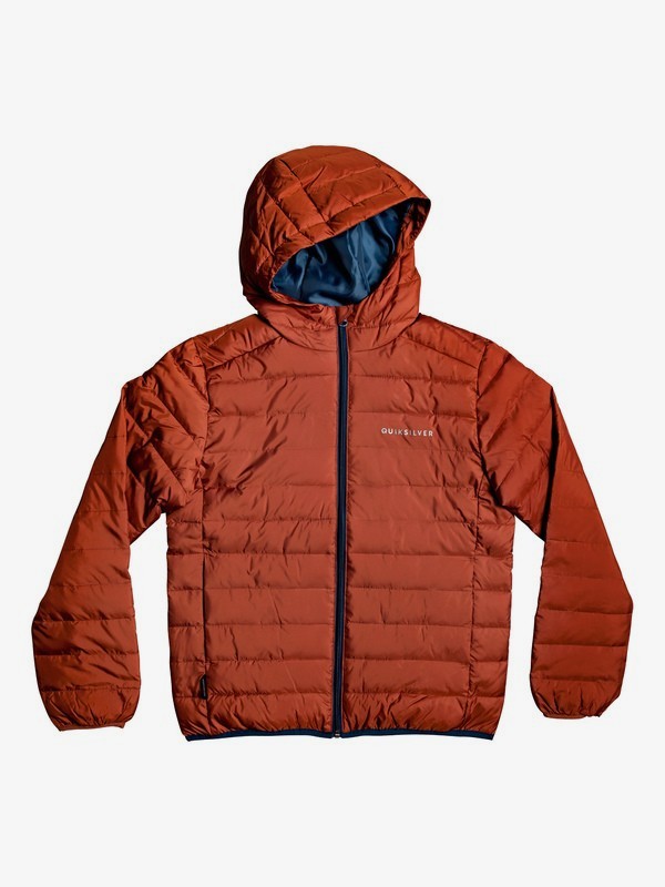 quiksilver, Scaly - Doudoune à capuche pour Garçon 8-16 ans, BURNT BRICK (mpm0) 0 Scaly - Doudoune à capuche pour Garçon 8-16 ans Rose EQBJK03176 Quiksilver