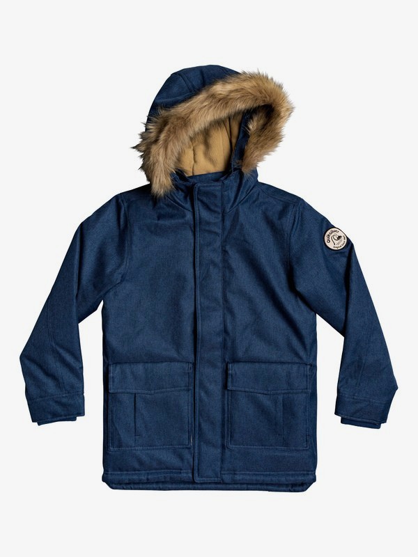 quiksilver, Bicheno Bloom - Parka à capuche pour Garçon 8-16 ans, MOONLIT OCEAN (byk0) 0 Bicheno Bloom - Parka à capuche pour Garçon 8-16 ans Bleu EQBJK03178 Quiksilver
