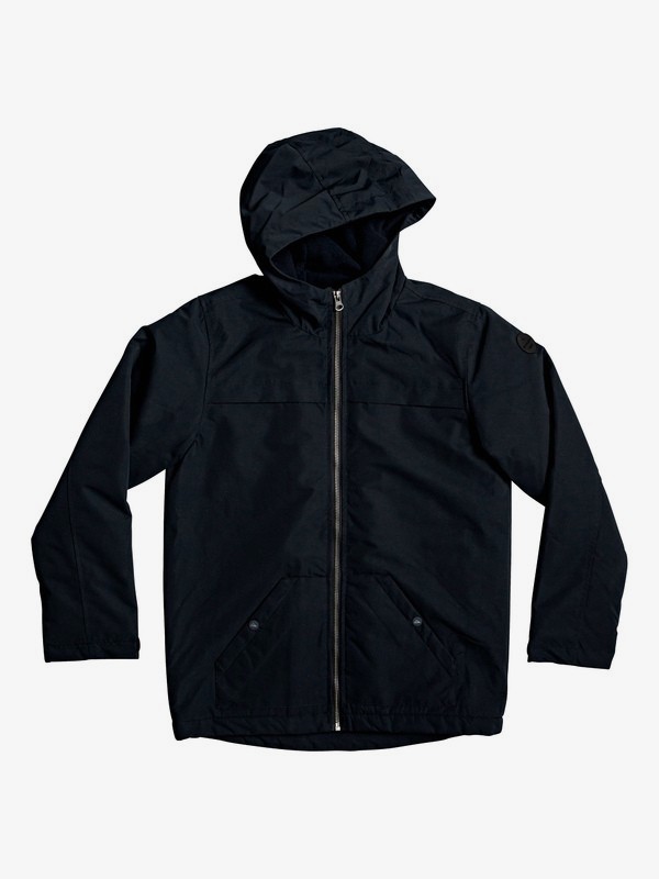 quiksilver, Waiting Period - Hooded Water-Resistant Parka, BLACK (kvj0) 0 Waiting Period - Hooded Water-Resistant Parka Black EQBJK03181 Quiksilver