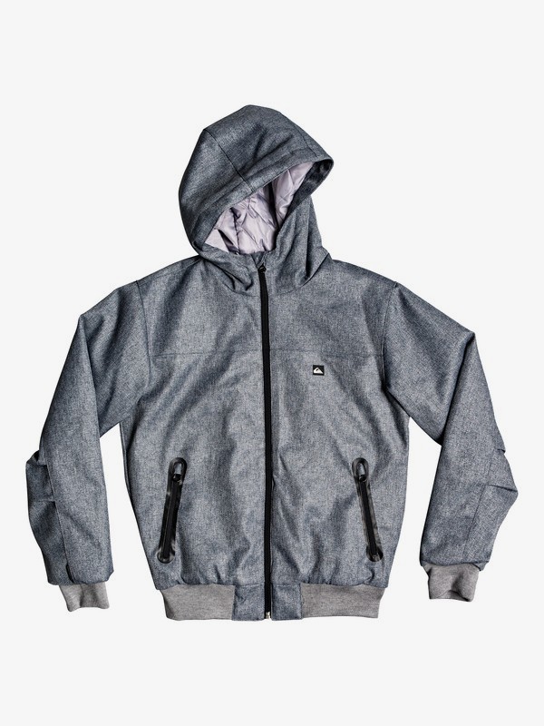 quiksilver, Brooks 5K - Veste imperméable pour Garçon 8-16 ans, MEDIUM GREY HEATHER (kpvh) 0 Brooks 5K - Veste imperméable pour Garçon 8-16 ans Noir EQBJK03182 Quiksilver