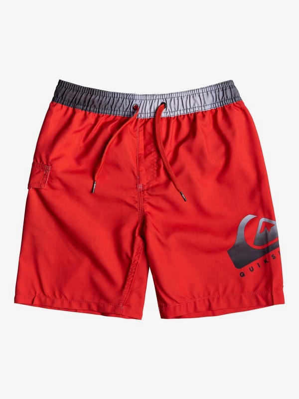 quiksilver, Critical 15" - Short de Natación para Chicos 8-16, HIGH RISK RED (rqc6) 0 Critical 15" - Short de Natación para Chicos 8-16 Rojo EQBJV03199 Quiksilver