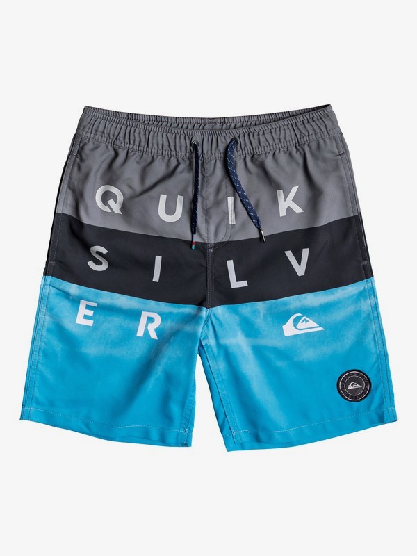quiksilver, Word Block 15" - Short de Natación para Chicos 8-16, IRON GATE (kzm6) 0 Word Block 15" - Short de Natación para Chicos 8-16 Negro EQBJV03200 Quiksilver