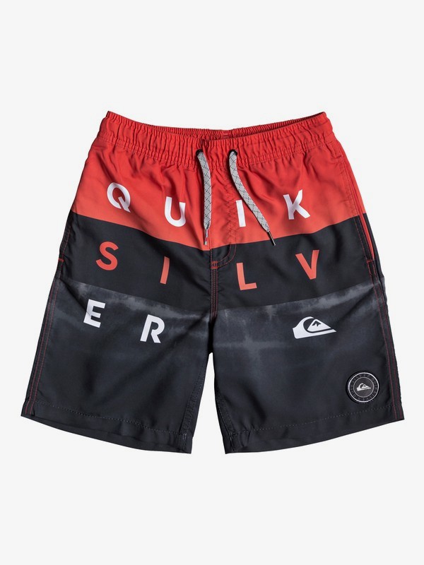 quiksilver, Word Block 15" - Short de Natación para Chicos 8-16, HIGH RISK RED (rqc6) 0 Word Block 15" - Short de Natación para Chicos 8-16 Rojo EQBJV03200 Quiksilver