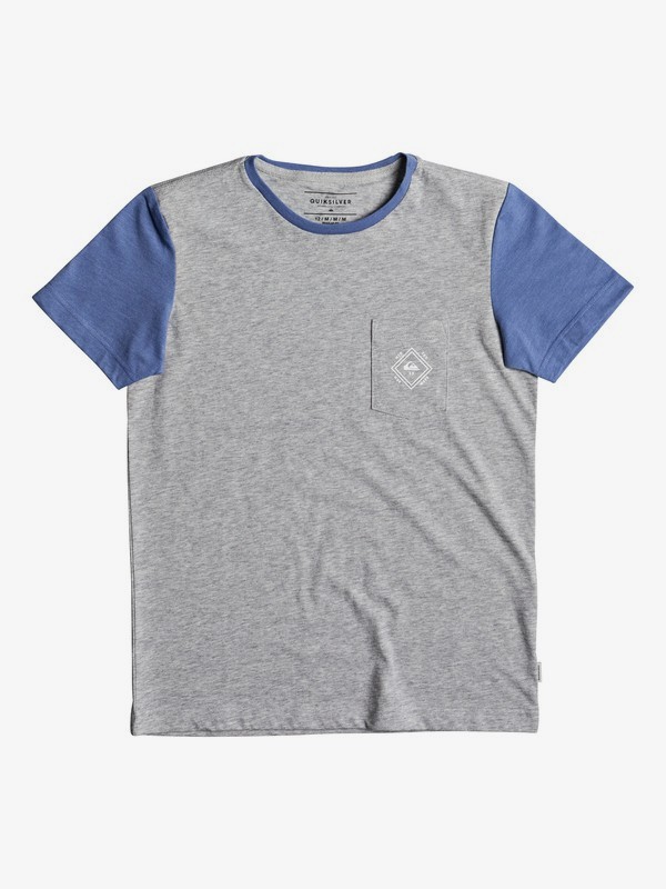 quiksilver, Baysic - T Shirt col rond pour Garçon 8-16 ans, LIGHT GREY HEATHER (sjsh) 0 Baysic - T Shirt col rond pour Garçon 8-16 ans Gris EQBKT03169 Quiksilver