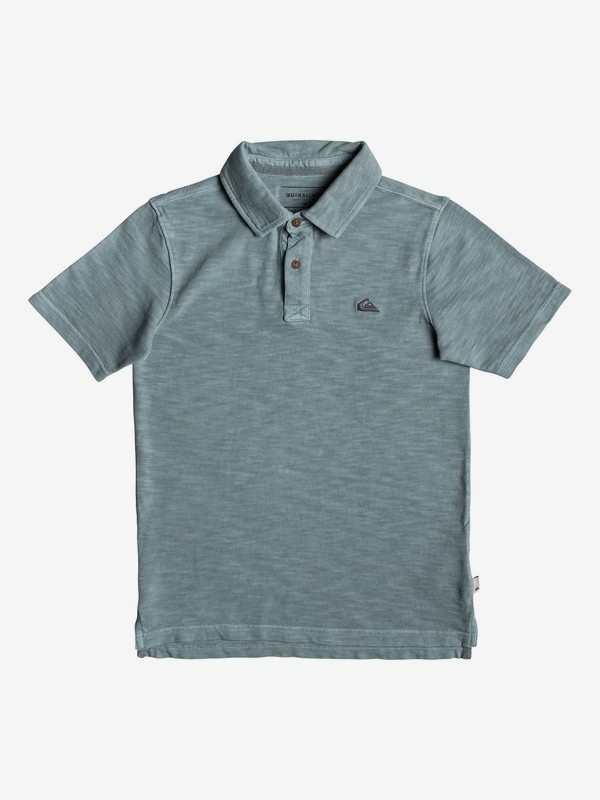 quiksilver, Boy's 8-16 Everyday Sun Cruise Short Sleeve Polo Shirt, STORMY SEA (blh0) 0 Boy's 8-16 Everyday Sun Cruise Short Sleeve Polo Shirt Blue EQBKT03170 Quiksilver