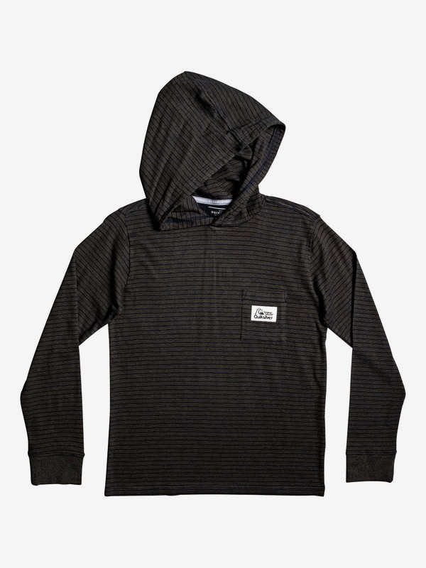 quiksilver, Zermet Hooded Long Sleeve Pocket Tee, SKY CAPTAIN ZERMET (kye3) 0 Zermet Hooded Long Sleeve Pocket Tee Black EQBKT03232 Quiksilver