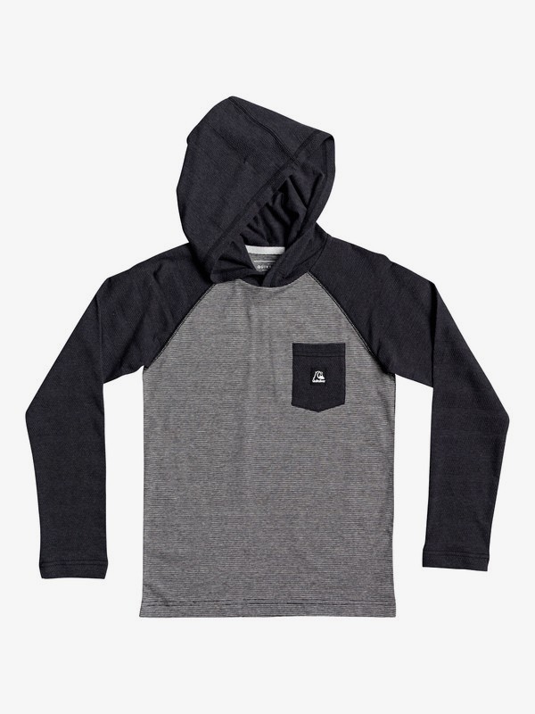 quiksilver, Boys 8-16 Michi Long Sleeve Hooded Top, DARK GREY HEATHER (krph) 0 Boys 8-16 Michi Long Sleeve Hooded Top Black EQBKT03247 Quiksilver