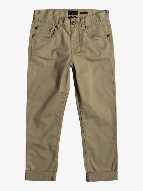 quiksilver, Midnight Ankle - Straight Fit Trousers for Boys 8-16, ELMWOOD (tmp0) 0 Midnight Ankle - Straight Fit Trousers for Boys 8-16 Beige EQBNP03063 Quiksilver