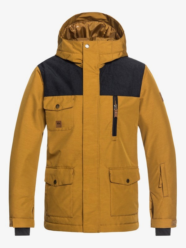 quiksilver, Boy's 8-16 Raft Snow Jacket, GOLDEN BROWN (cpd0) 0 Boy's 8-16 Raft Snow Jacket Brown EQBTJ03073 Quiksilver